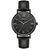 Caravelle by Bulova Men's Dress 3 Hand Quartz, Black Stainless Steel Case,Black Leather Strap, Black Dial Style:45A148