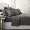 Danjor Linens Queen Sheet Set - 6 Piece Set Including 4 Pillowcases - Deep Pockets - Breathable, Soft Bed Sheets - Wrinkle Free - Machine Washable - Gray Sheets for Queen Size Bed - 6 pc