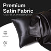 MR&HM Satin Pillowcase for Hair and Skin, Silk Satin Pillowcase 2 Pack, Queen Size Pillow Cases Set of 2, Silky Pillow Cover with Envelope Closure (20x30, Black)