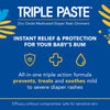 Triple Paste Diaper Rash Cream for Baby - 8 Oz Tub & 3 Oz Tube At Home & On the Go Bundle - Zinc Oxide Ointment Treats, Soothes and Prevents Diaper Rash