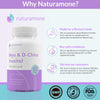 Naturamone Myo-Inositol & D-Chiro Inositol Blend with 100% of Daily Folate - 40:1 Physiological Ratio - Polycystic Ovary Syndrome (PCOS), Hormonal Balance and Ovarian Support 120 Capsules