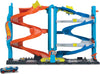 Hot Wheels Toy Car Track Set City Transforming Race Tower, Single to Dual-Mode Racing, With 1:64 Scale Car