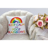 HGOD DESIGNS Throw Pillow Case Keep Calm And Poop Rainbows Unicorn Cotton Linen Square Cushion Cover Standard Pillowcase for Men Women Home Decorative Sofa Bedroom Livingroom 18 x 18 inch