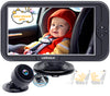 LeeKooLuu Baby Car Camera USB: Gift for Infant Protect Eyes No-Sloshing Easy Install Auto-Open Night Vision 360° Rotation Rear Facing Carseat Camera HD 1080P Car Baby Monitor with Backseat Camera K01