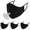 Black Face Mask,Reusable Face Masks, Cloth Face Mask with Adjustable Ear Loops, Travel Masks, Breathable Adult Masks Washable for Men Women (Black)