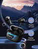 Wireless Earbuds Bluetooth V5.3 Headphones 50H Playback Deep Bass Stereo Ear Buds with LED Power Display Charging Case IPX7 Waterproof Earphones with Mic Headset for Laptop Pad Android/iOS Phones