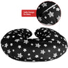 Nursing Pillow Cover Black with Star Print for Baby Boys, Snug Fits Boppy Nursing Pillows, Soft Breastfeeding Nursing Pillow Slipcovers, for Breastfeeding Moms