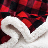 BEAUTEX Sherpa Fleece Throw Blanket, Super Soft Warm Buffalo Plaid Plush Blankets and Throws, Lightweight Cozy Fuzzy Blanket for Couch Sofa Bed (Red, 50