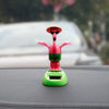 YGMONER Flapping Wings Flamingo Solar Powered Hawaii Style Shaking Ornaments Car Dashboard Dancer Bobble Head (Flamingo A)