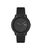 Lacoste.12.12 Men's Quartz Plastic and Silicone Strap Watch, Color: Black (Model: 2011171)