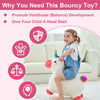 iPlay, iLearn Bouncy Pals Unicorn Horses, Toddler Girl Bouncing Animal Hopper, Inflatable Plush Hopping Toy, Outdoor Indoor Ride on Bouncer, Baby First Birthday Gift 18 Month 2 3 4 Year Old Kid