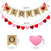 2 Pack Love Burlap Heart Felt Banner for Valentines Day Decorations-| No DIY | Valentines Day Decor | Valentine's Day Mantle Decor | Heart Garland for Valentines Day Decorations