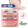 Himalayan Salt Body Scrub with Collagen and Stem Cells - Natural Exfoliating Salt Scrub & Body and Face Souffle helps with Moisturizing Skin, Acne, Cellulite, Dead Skin Scars, Wrinkles (11 oz)