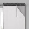 ECLIPSE Solid Minimalist Blackout Thermal Liner for Window Curtains with Drapery Hooks (2 Panel Set), 27