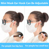 YR 10 Pieces Adjustable Eyeglass Hooks for Mask Holders to Protect Ears, Soft Comfortable Silicone Ear Saver for Masks Glasses, Mask Strap Extender for Adults & Kids, White