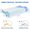 Memory Foam Pillows Neck Pillow Bed Pillow for Sleeping Ergonomic Cervical Contour Pillow for Side Back Stomach Sleeper Pillow for Neck Shoulder Pain