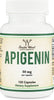 Apigenin Supplement - 50mg per Capsule, 120 Count (Powerful Bioflavonoid Found in Chamomile Tea for Relaxation, Sleep, and Mood) Senolytic Flavonols for Aging Manufactured in The USA by Double Wood