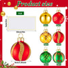 Nitial 12 Pcs Christmas Ornament Place Card Holders with 18 Pcs Name Cards Glass Red Green Gold Table Number Holders Table Sign Card Holder for Christmas Party Wedding Anniversary Birthday, 1.57 Inch