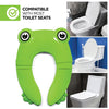 Portable Potty Training Seat with Dinosaur Theme Training Chart for Boys, Non-Slip Grip Foldable Toilet Seat, Toilet Training Seat Fits Round & Oval Toilets Home & Travel use, Bag Included