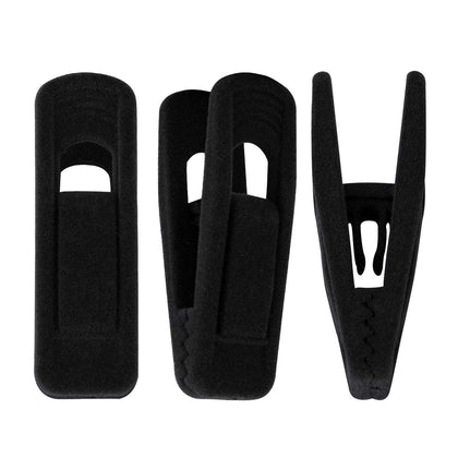 Trgowaul Thin Velvet Hangers Clips, Strong Finger Clips Perfect for Pants (20pc, Black)