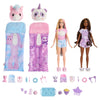 Barbie Cutie Reveal Gift Set with 2 Dolls & 2 Pets, Cozy Cute Tees Slumber Party with 35+ Surprises, Color Change & Costume Sleeping Bags