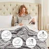 L'AGRATY Sherpa Throw Blanket - Plush Blanket for Bed - 50