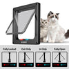 FAREVER Cat Door for Window Interior Door Pet Door for Cat Exterior Door for Cats & Doggie 4 Modes Locking Suitable for Window and Wall (Black,XL)