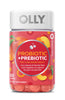 OLLY Probiotic + Prebiotic Gummy, Digestive Support and Gut Health, 500 Million CFUs, Fiber, Adult Chewable Supplement for Men and Women, Peach, 30 Day Supply - 60 Count