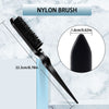 3 Pcs Slick Back Hair Brush Set Bristle Hair Brush Edge Control Brush Teasing Comb for Women Baby Kids' Black Hair (Black)