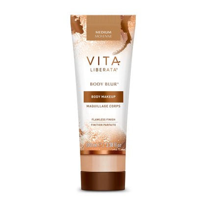 Vita Liberata Body Blur, Leg and Body Makeup. Skin Perfecting Foundation for Flawless Bronze, Easy Application, Radiant Glow, Evens Skin Tone,  New Packaging