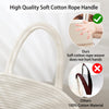 OIAHOMY Laundry Hamper Woven Cotton Rope Large Clothes Hamper 25.6