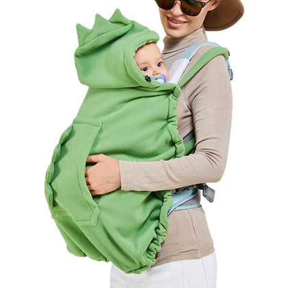 Baby Carrier Cover Universal All Seasons Newborn Stroller Cover Warm Hooded Stretchy Cloak, Kangaroo Cloak Hoodie for Babies Carrier Sling