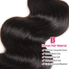 Beauty Princess Brazilian Hair Body Wave 3 Bundles 16 18 20inchs 10A Human Hair Weave Bundles Natural color