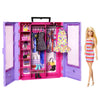 Barbie Fashionistas Doll & Playset, Ultimate Closet with Barbie Clothes (3 Outfits) & Fashion Accessories Including 6 Hangers