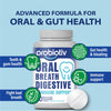 Probiotiv Oral Probiotics for Mouth Bad Breath w/ 5 Billion CFU - Two-in-One Combo Chewable Dental Probiotics for Teeth & Gums Health/Dry Mouth & Combat Daily Bloating - 30 Mint Tablets