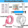 Nano Tape Bubble Kit, Nano Double Sided Adhesive Tape Bubbles, Nano Tape Toys Kit for Boys and Girls Party Favors and Kids Craft Fidget Toys Set 2PCS (Clear & Pink)