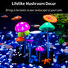 Uniclife Glowing Effect Artificial Mushroom Aquarium Plant Decor Ornament Decoration for Fish Tank Landscape