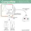 Maymom Wide Neck Pump Part Compatible with Spectra S1/S2 Pumps; Incl Wide Mouth Flange; Not Original; Replaces Spectra Shield (19 mm Two Flanges)