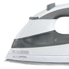 Black & Decker F976 Quickpress Iron with Smart Steam Technology, White/Silver