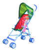 CoComelon Official Umbrella Stroller with Canopy - Lightweight and Compact for Travel, Red - Sunny Days Entertainment