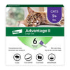 Advantage II Large Cat Vet-Recommended Flea Treatment & Prevention | Cats Over 9 lbs. | 6-Month Supply