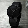 Mens Watches Ultra-thin Minimalist Waterproof-Fashion Wrist Watch for Men Unisex Dress with Stainless Steel Mesh Band-Black Hands