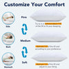 Cooling Gel Pillows for Sleeping, Shredded Memory Foam Pillows 2 Pack, Bed Pillows Queen Size Set of 2, Firm Pillow for Side and Back Sleepers Adjustable Bamboo Pillow with Cooling Removable Cover