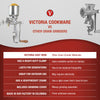 Victoria Manual High Hopper Grain Grinder, Silver