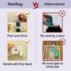 Neobay Adjustable Door Strap and Latch, Keep Dog Out of Litter Box, Economical Alternative of Pet Gates and Interior Cat Door