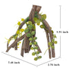 AQUA KT Reptile Corner Climbing Branch with Plant Snake Climb Tree for Bearded Dragon Lizard Hermit Crab Crested Gecko Leopard Chameleon Frog Terrarium Habitat