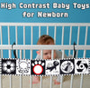 Forinces Black and White Baby Book - High Contrast Baby Toys for Newborn 0 1 2 3 4 5 6 7 8 9 10 11 12 Months Tummy Time Toy for Babies 0-6 Month Montessori Sensory Soft Cloth Book 0-3 6-12 Month Gift