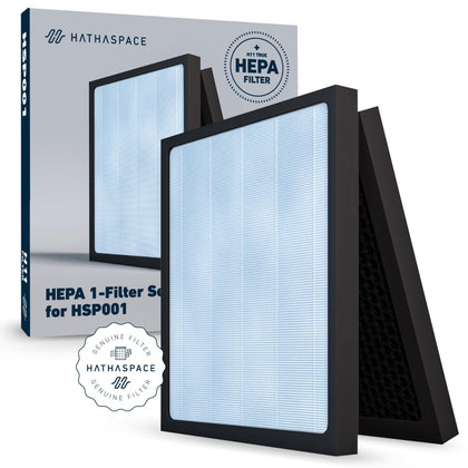 HATHASPACE Air Purifier Hepa Filter Replacement - Certified Filters for HSP001 Smart Purifiers - Easy to Install, Improved Air Quality - H11 True HEPA, 1 Set