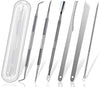 6pcs Ingrown toenail Tool, Toenail File and Lifters, Professional Surgical Stainless Steel Ingrown Toenail Removal Tool Kit, Under Nail Cleaner Tools Pain Relief(Natural color)