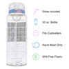 BellyBottle Water Bottle Tracker for Pregnancy - Must-Have First Trimester Essentials - Great Gifts for Expecting Moms - Nausea Relief - Weekly Stickers, Straw, BPA Free